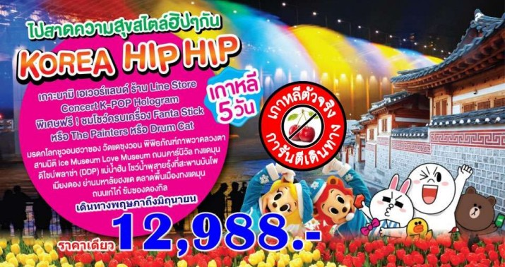 ทัวร์เกาหลีKorea Hip Hip 5 วัน 3 คืน เดินทางช่วง พฤษภาคม – มิถุนายน  2559 รูปที่ 1