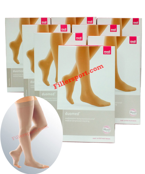 Medi   Duomed  V26101   ถุงน่องระดับต้นขา ปลายเท้าปิด แบบมีซิลิโคน ป้องกันเส้นเลือดขอด รูปที่ 1