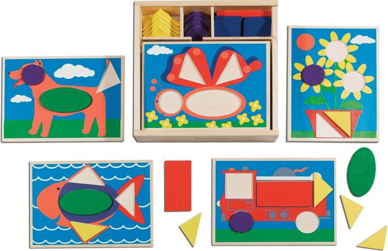 (Parents Magazine Best Toys Award, Age 2 - 6) ของเล่นเสริมทักษะ ฝึกเชาว์ สี รูปทรง Beginner Pattern Block (Melissa & Doug) รูปที่ 3
