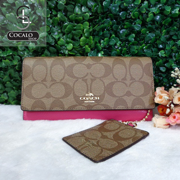 COACH F53763 TRIFOLD WALLET IN SIGNATURE รูปที่ 1