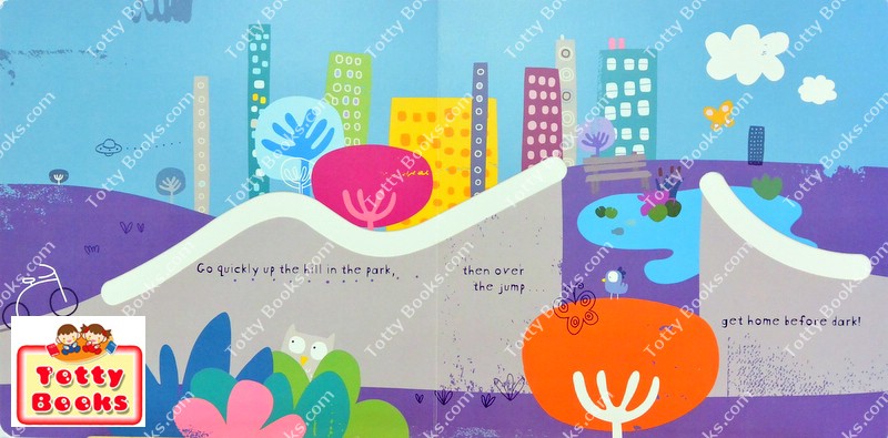 (Age 1 - 4) หนังสือบอร์ดบุ๊ก กระดาษหนา พัฒนาการประสานงานตาและมือ Through the Town (Follow-the-trail Board Book) รูปที่ 3