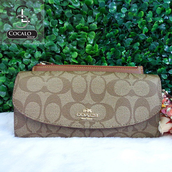 COACH F52601 POP SLIM ENVELOPE WALLET IN SIGNATURE รูปที่ 1