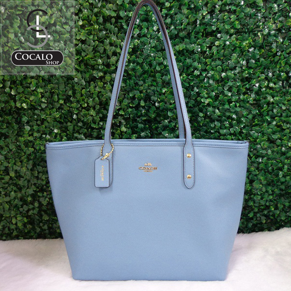 COACH F36875 CITY ZIP TOTE IN CROSSGRAIN LEATHER รูปที่ 1