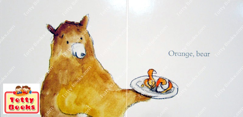 (Classic Children Book, Age Newborn - 4) หนังสือคลาสสิก บอร์ดบุ๊ก Orange Pear Apple Bear (Emily Gravett, Board Book) รูปที่ 4