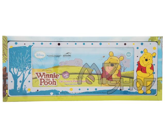 กรอบป้ายทะเบียนรถยนต์กันน้ำ ลายPooh หมีพูห์ สั้นxยาว รูปที่ 2