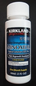 KIRKLAND-MINOXIDIL 5% LOTION(ไมน็อคซิดิล 5%) ขนาด 1 ขวด 60 ml. (ใช้ได้ประมาณ 1 เดือน)-ฟรี ขวดสเปรย์เปล่า 1 ใบ