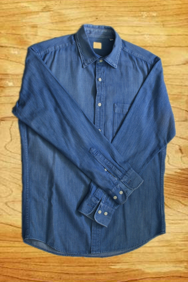 เสื้อเชิ้ตชาย UNIQLO size M สี blue jean รูปที่ 1