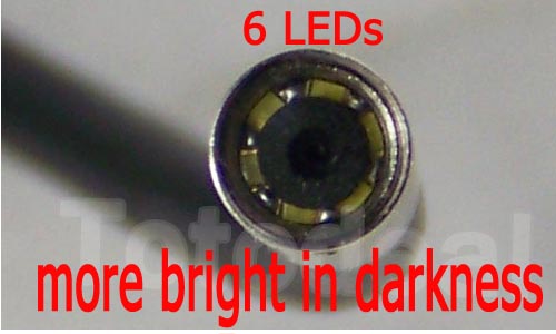 กล้องงู USB Endoscope 6LEDs/7.2mm dia+Hard Box+Mirror  รูปที่ 2