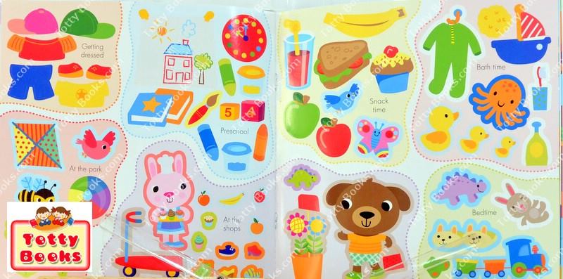 (Age 1.5 - 3) หนังสือสติ๊กเกอร์ แปะใหม่ได้ สิ่งรอบตัว Busy Day Sticker Book (reusable stickers & wipe-clean pages) รูปที่ 4