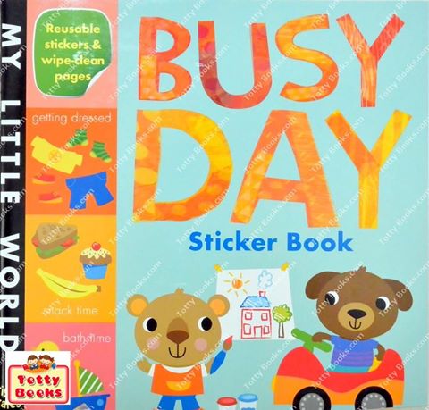 (Age 1.5 - 3) หนังสือสติ๊กเกอร์ แปะใหม่ได้ สิ่งรอบตัว Busy Day Sticker Book (reusable stickers & wipe-clean pages) รูปที่ 1