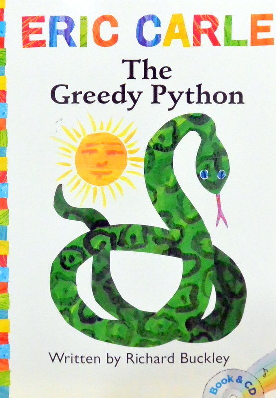 (Age 3 - 8) นิทานโคลงกลอน ส่งเสริมเด็กดี รู้จักพอเพียงประมาณตน The Greedy Python (Eric Carle, Audio CD) รูปที่ 1