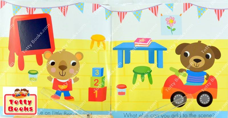 (Age 1.5 - 3) หนังสือสติ๊กเกอร์ แปะใหม่ได้ สิ่งรอบตัว Busy Day Sticker Book (reusable stickers & wipe-clean pages) รูปที่ 3