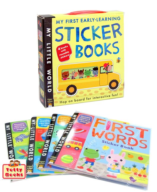 (Age 1.5 - 3) หนังสือสติ๊กเกอร์ แปะใหม่ได้ 4 เล่ม เสริมคำศัพท์ My First Early Learning Reusable Sticker Book Set (4 books, reusable stickers & wipe-clean pages) รูปที่ 1