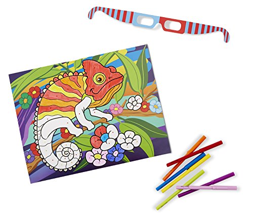(Age 4 - 7) แผ่นภาพระบายสี ขนาดใหญ่ ภาพสามมิติ 3D Marker Coloring Pad - Animal (Melissa & Doug) รูปที่ 4