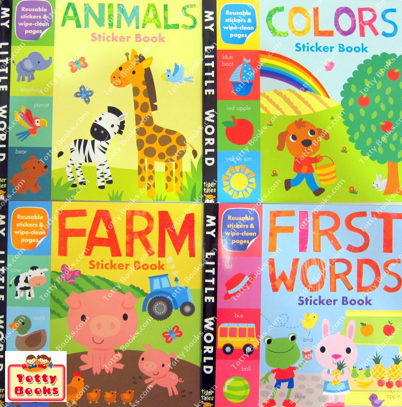 (Age 1.5 - 3) หนังสือสติ๊กเกอร์ แปะใหม่ได้ 4 เล่ม เสริมคำศัพท์ My First Early Learning Reusable Sticker Book Set (4 books, reusable stickers & wipe-clean pages) รูปที่ 3