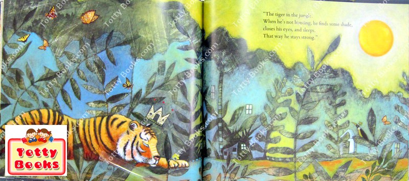 (Caldecott Honor Award, Age 3 - 7) หนังสือรางวัล นิทานก่อนนอนส่งเสริมจินตนาการ ปกแข็ง Sleep Like A Tiger (Hardcover, Mary Logue) รูปที่ 4