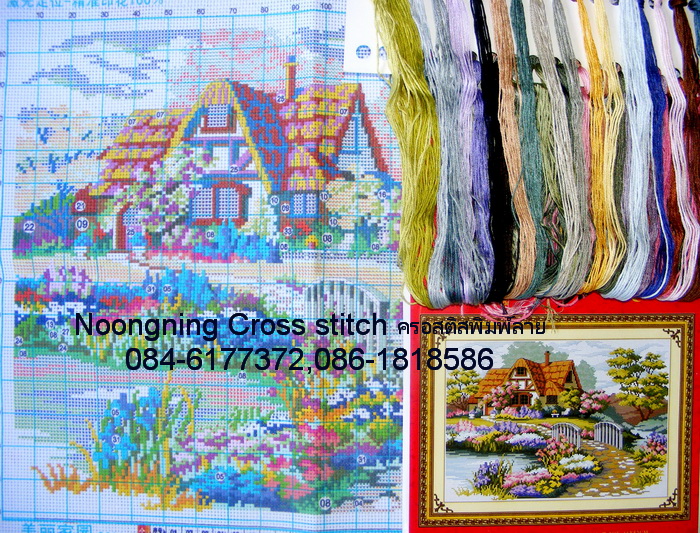 ร้านNoongningcrorssstitch ครอสติสพิมพ์ลาย (จำหน่าย ชุดปักครอสติสจีนสวยๆ พิมพ์ลายลงบนผ้า,ครอสติสปักสำเร็จ ตกแต่งบ้าน ) รูปที่ 3