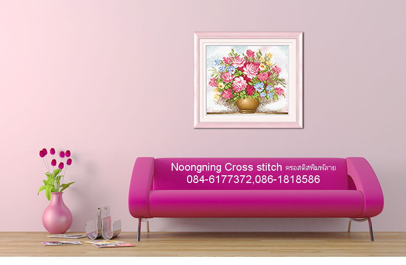ร้านNoongningcrorssstitch ครอสติสพิมพ์ลาย (จำหน่าย ชุดปักครอสติสจีนสวยๆ พิมพ์ลายลงบนผ้า,ครอสติสปักสำเร็จ ตกแต่งบ้าน ) รูปที่ 4