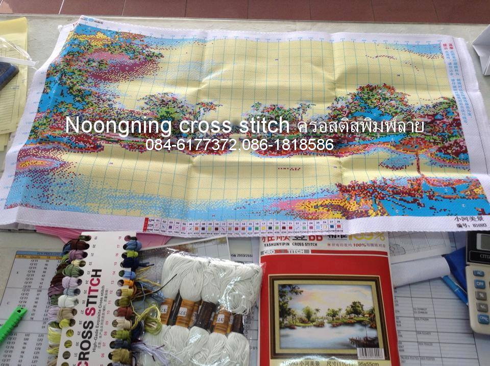 ร้านNoongningcrorssstitch ครอสติสพิมพ์ลาย (จำหน่าย ชุดปักครอสติสจีนสวยๆ พิมพ์ลายลงบนผ้า,ครอสติสปักสำเร็จ ตกแต่งบ้าน ) รูปที่ 2