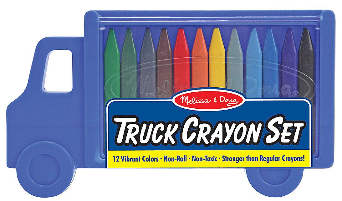สีเทียนทรงสามเหลี่ยมแท่งเล็ก 12 Truck Crayon Set (Melissa & Doug) รูปที่ 1