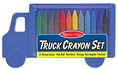 สีเทียนทรงสามเหลี่ยมแท่งเล็ก 12 Truck Crayon Set (Melissa & Doug)