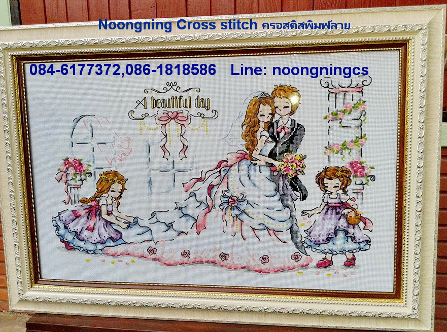  ร้านNoongningcrorssstitch ครอสติสพิมพ์ลาย (จำหน่าย ครอสติสปักสำเร็จ ตกแต่งบ้าน ,ชุดปักครอสติสจีนสวยๆ พิมพ์ลายลงบนผ้า)7 รูปที่ 3