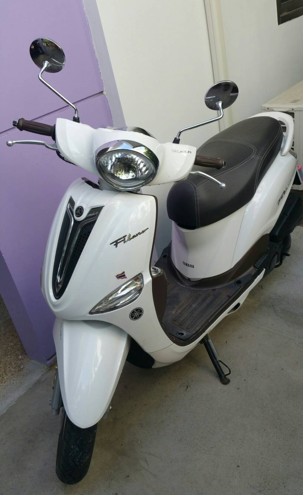 มอเตอร์ไซค์ Yamaha Filano สีขาว วิ่งแค่ 700 โล รูปที่ 1