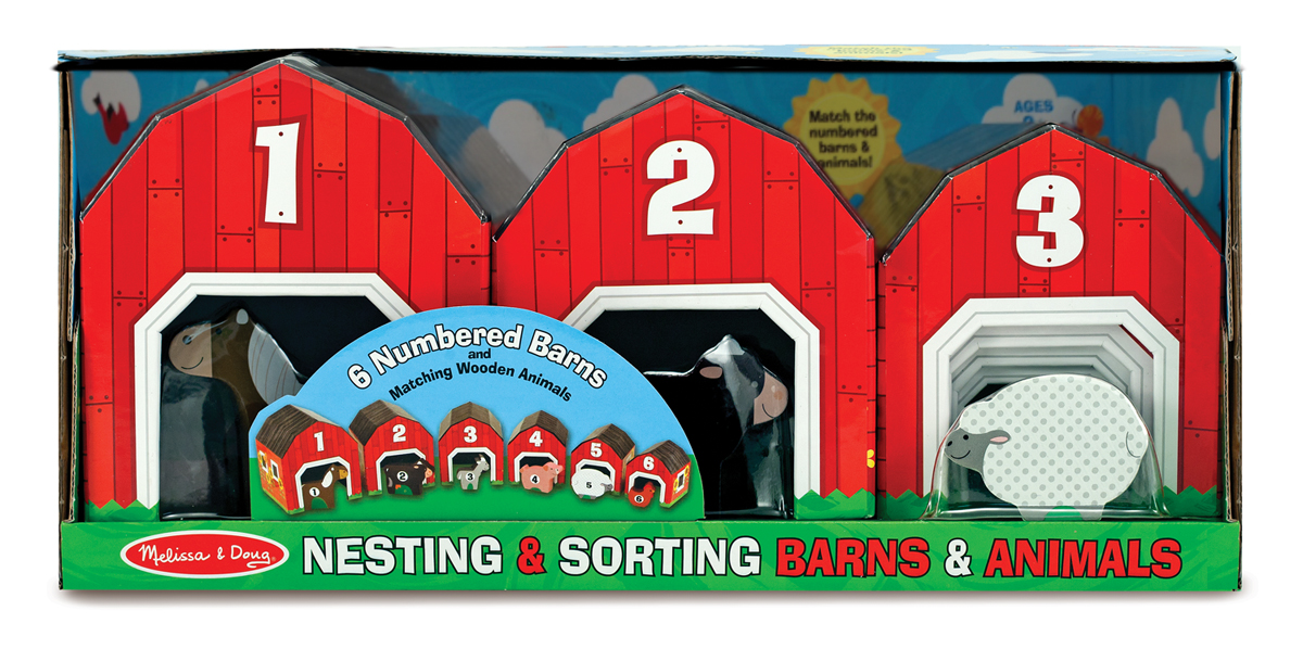 (Age 2 - 6) ของเล่นเสริมทักษะ กล่องเรียงขนาดใหญ่-เล็ก Sorting Barns and Animals (Melissa & Doug) รูปที่ 3