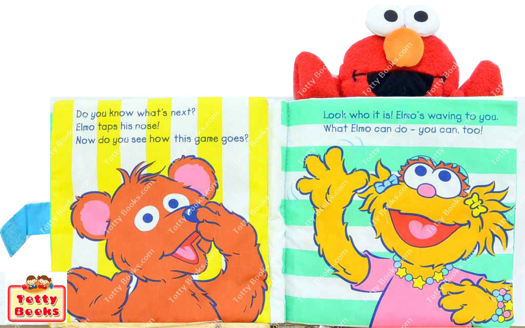 (Age Newborn - 3) น่ารัก! หนังสือผ้า หุ่นมือเอลโม่ Let's Play Elmo Says (Hand Puppet Book) รูปที่ 3