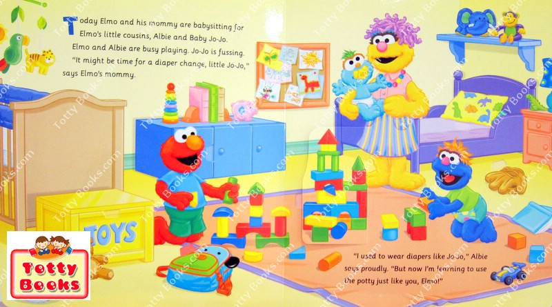 (Age 1 - 3) นิทานสอนน้องนั่งกระโถน บอร์ดบุ๊ก เซซามิสตรีท P is for Potty (Flap Board Book, Sesamet Street) รูปที่ 3