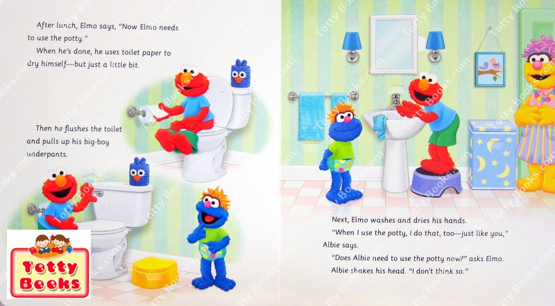 (Age 1 - 3) นิทานสอนน้องนั่งกระโถน บอร์ดบุ๊ก เซซามิสตรีท P is for Potty (Flap Board Book, Sesamet Street) รูปที่ 4