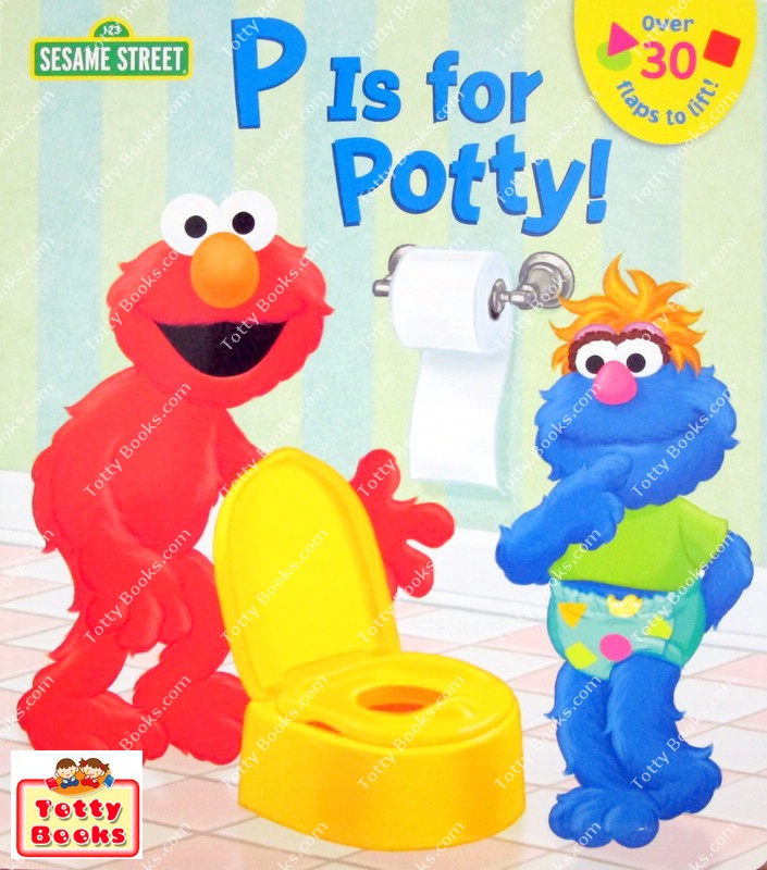 (Age 1 - 3) นิทานสอนน้องนั่งกระโถน บอร์ดบุ๊ก เซซามิสตรีท P is for Potty (Flap Board Book, Sesamet Street) รูปที่ 1