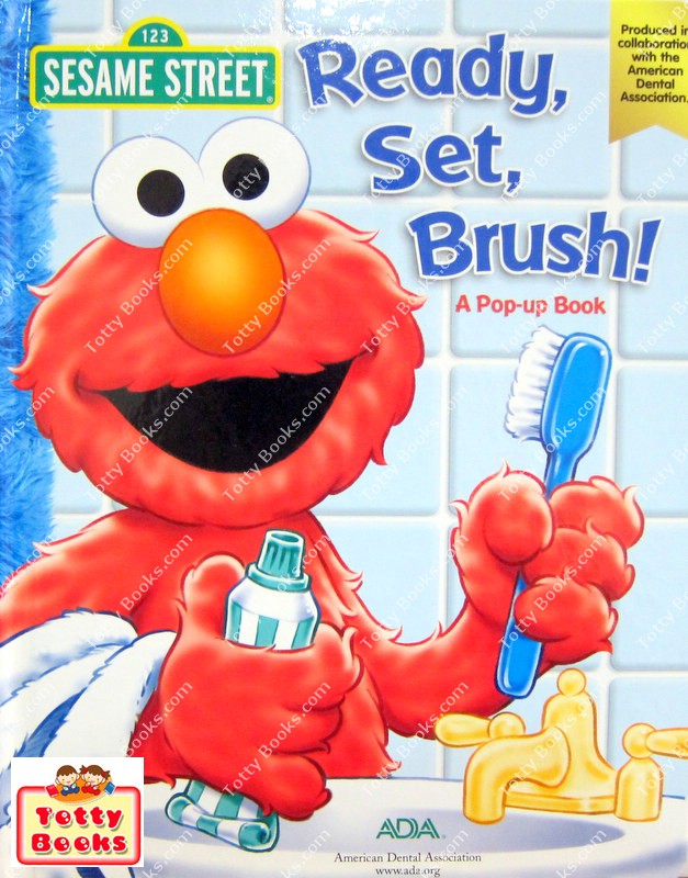 (Age 1.5 - 6) น่ารัก! หนังสือป๊อพอัพ มีลูกเล่น สอนน้องแปรงฟัน Ready, Set, Brush ( Sesame Street) รูปที่ 1