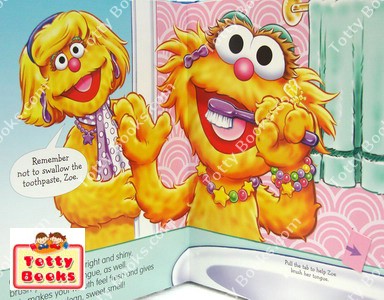 (Age 1.5 - 6) น่ารัก! หนังสือป๊อพอัพ มีลูกเล่น สอนน้องแปรงฟัน Ready, Set, Brush ( Sesame Street) รูปที่ 4