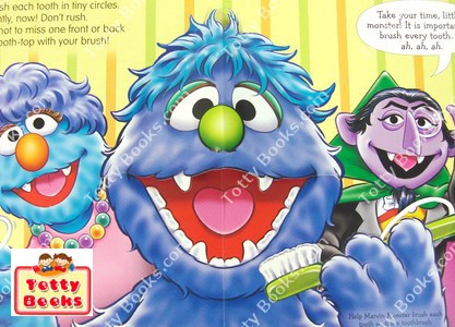 (Age 1.5 - 6) น่ารัก! หนังสือป๊อพอัพ มีลูกเล่น สอนน้องแปรงฟัน Ready, Set, Brush ( Sesame Street) รูปที่ 3