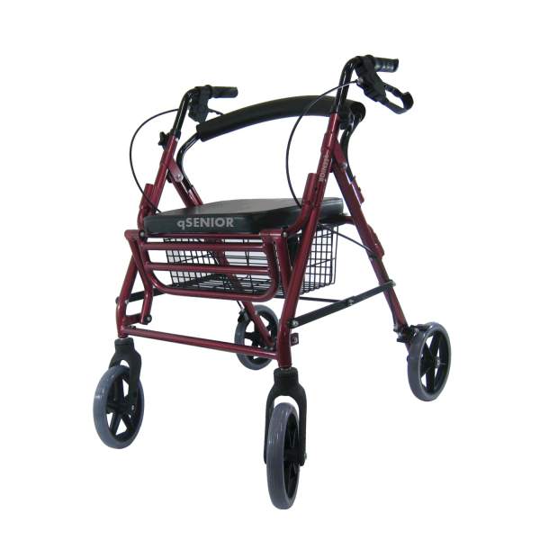 qSENIOR รถเข็นช่วยเดิน Rollator รุ่น 46L  หัดเดิน พยุงเดิน พร้อมที่พักขา และตระกร้า ผู้สุงอายุ ผู้ป่วย รูปที่ 3