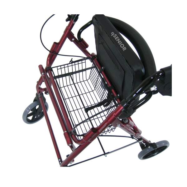 qSENIOR รถเข็นช่วยเดิน Rollator รุ่น 46L  หัดเดิน พยุงเดิน พร้อมที่พักขา และตระกร้า ผู้สุงอายุ ผู้ป่วย รูปที่ 4