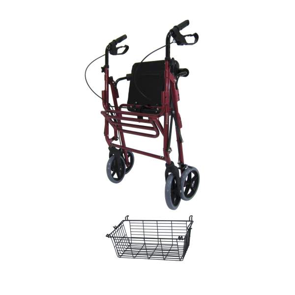 qSENIOR รถเข็นช่วยเดิน Rollator รุ่น 46L  หัดเดิน พยุงเดิน พร้อมที่พักขา และตระกร้า ผู้สุงอายุ ผู้ป่วย รูปที่ 7