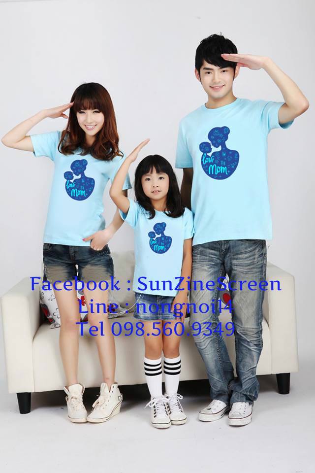 เสื้อวันแม่2559 LOVEMOM เรารักแม่ เสื้อครอบครัว เสื้อยืดวันแม่ 84พรรษา SunZineScreen รูปที่ 1