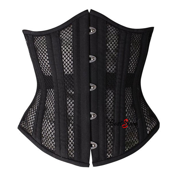 Corset คอร์เซ็ต รัดใต้อก รุ่น 26 Double Steel Bone Heavy Duty ตะข่าย รูปที่ 1