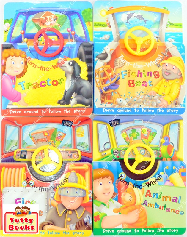 น่ารัก! (Age 1.5 - 6) นิทานบอร์ดบุ๊ก 4 เล่ม พร้อมพวงมาลัยจิ๋ว 4 Turn-the-Wheel Board Books รูปที่ 3