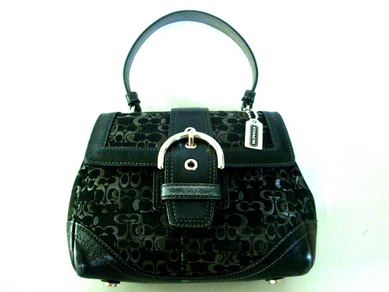 Authentic COACH Signature Lurex Top Handle purse clutch evening bag 3598 ถือออกงาน รูปที่ 1