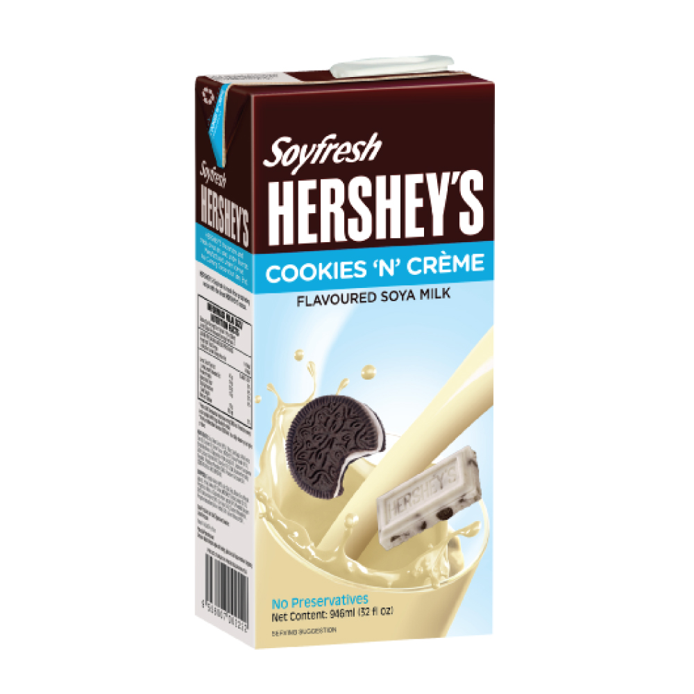 เฮอร์ชีส์ ซอยเฟรช รสคุ้กกี้ แอนด์ ครีม HERSHEY'S Soyfresh ' Cookies 'N' Creme 946ml x12 รูปที่ 1