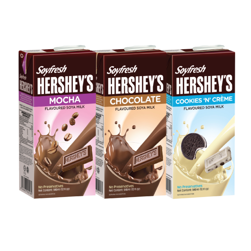 เฮอร์ชีส์ ซอยเฟรช รสช็อกโกแลต HERSHEY'S Soyfresh Chocolate 946ml x 12 รูปที่ 4