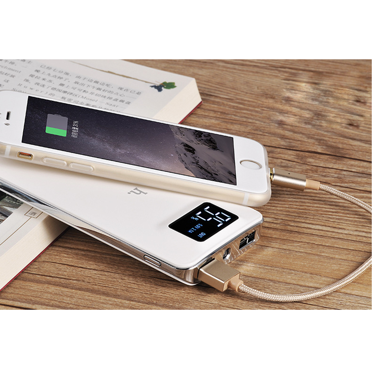 พาวเวอร์แบงค์ HOCO 10,000mAh สีขาว รูปที่ 5