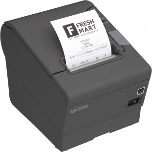 Epson TM-T88V เพิ่มงานพิมพ์สูงสุด เพื่อให้จุดชำระเงินมีประสิทธิภาพมากที่สุด รูปแบบการพิมพ์: การพิมพ์แบบเทอร์มอลไลน์ กว้าง (มม): 79 ± 0.5 มม./ 57.5 ± 0.5 มม. ความเร็วในการพิมพ์สูงถึง 300 มม./วินาที พิมพ์เฉดสีเทา 16 ระดับ สะดวกในการเปลี่ยนกระดาษ รูปที่ 3