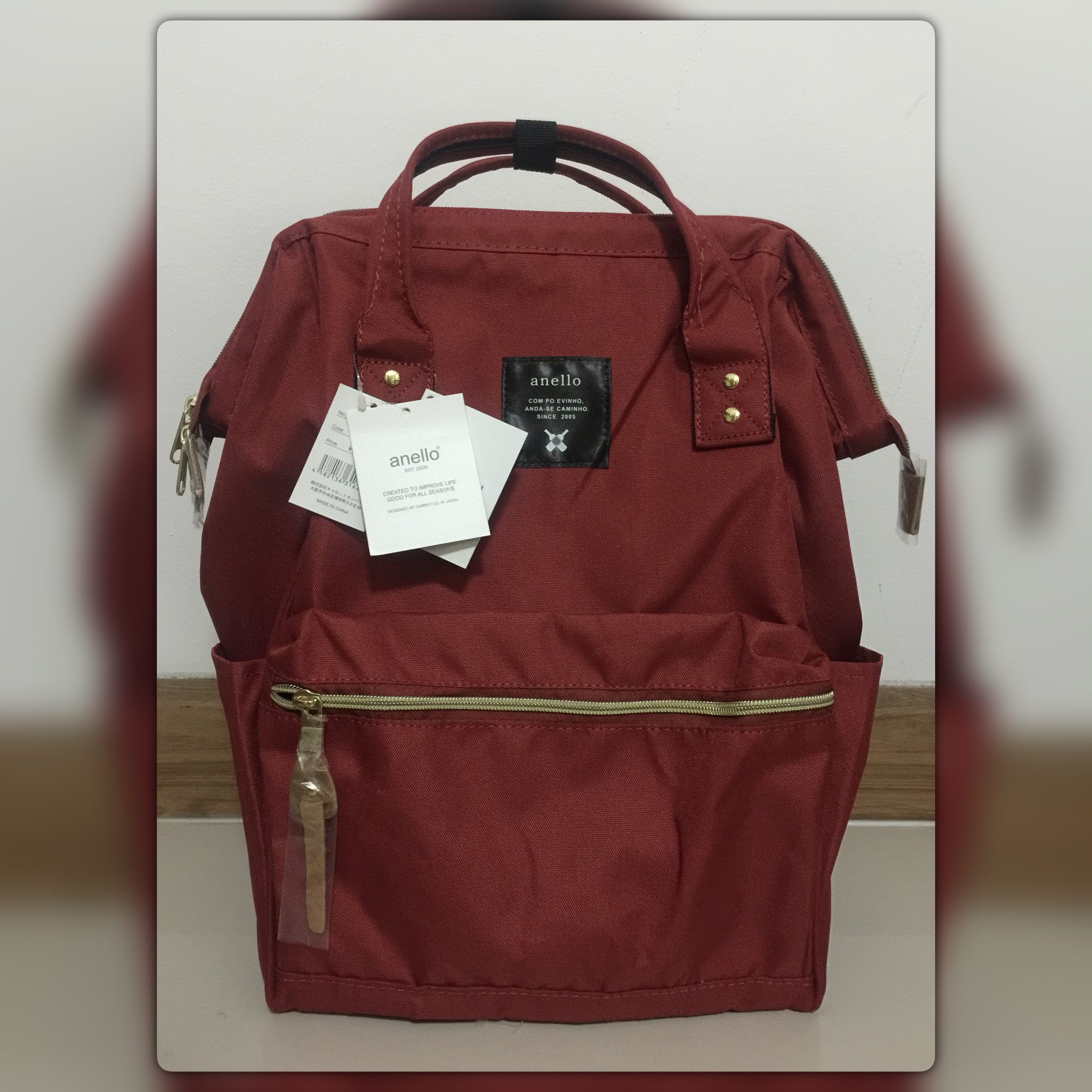 กระเป๋าเป้ยอดฮิต Anello แท้ รุ่น AT-B0193A สี DOR แดงส้ม รูปที่ 1