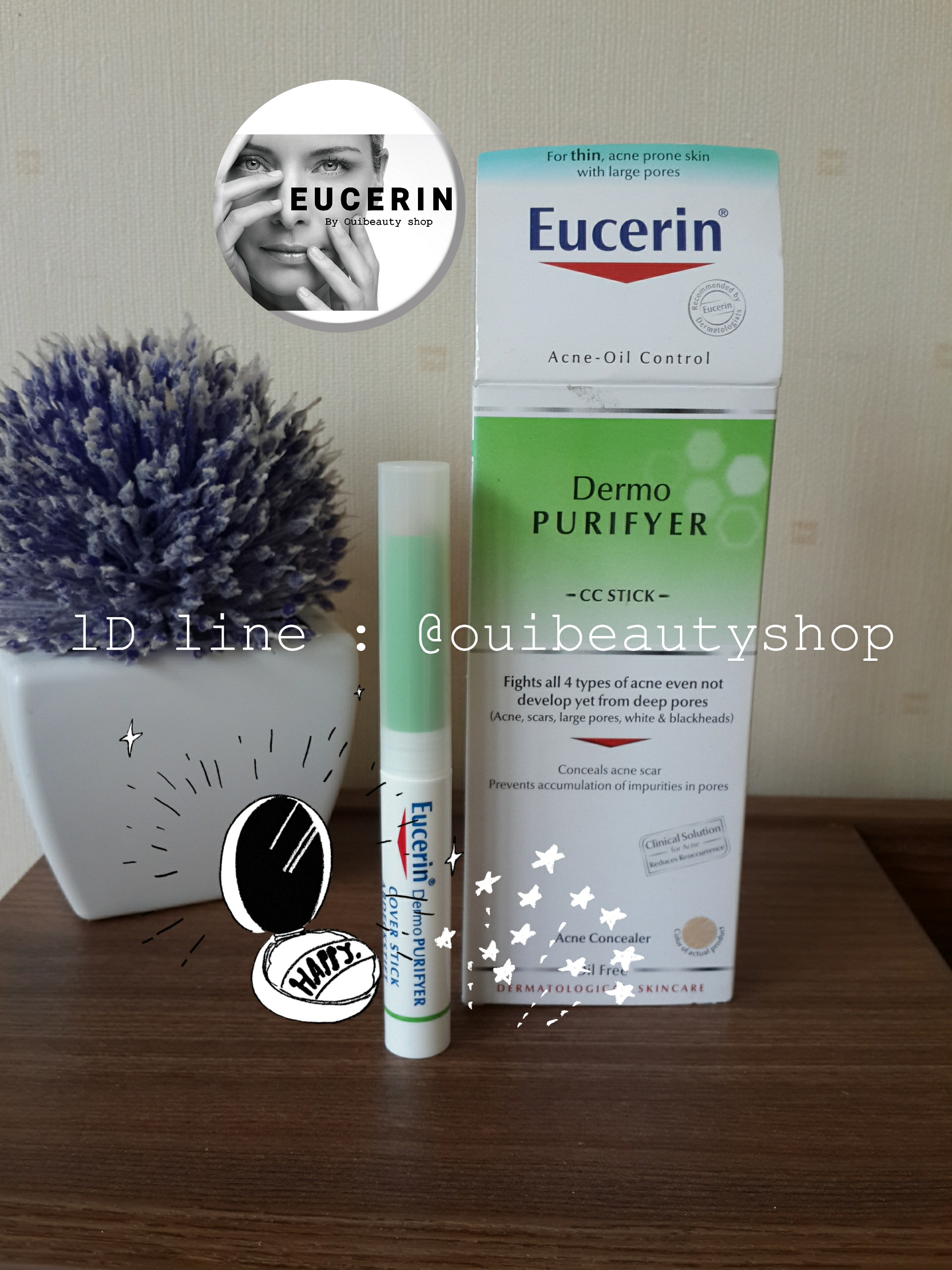 Eucerin Dermo Purifyer cover stick 5 ml รูปที่ 1