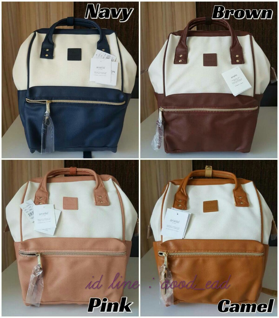 Anello 2 tone leather rucksack รูปที่ 1