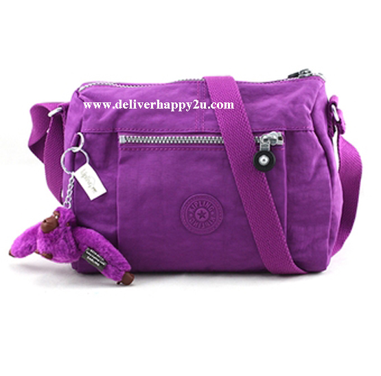 Kipling Wes Crossbody Bag HB6555 486 สีม่วง Tile Purple ของใหม่ป้ายห้อย ของแท้จาก USA กระเป๋า Kipling กระเป๋าลิง ของแท้เท่านั้น รูปที่ 1